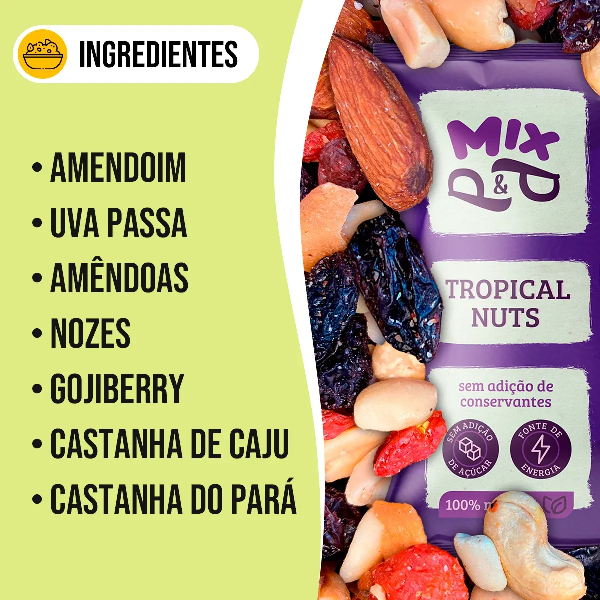 Ingredientes do mix